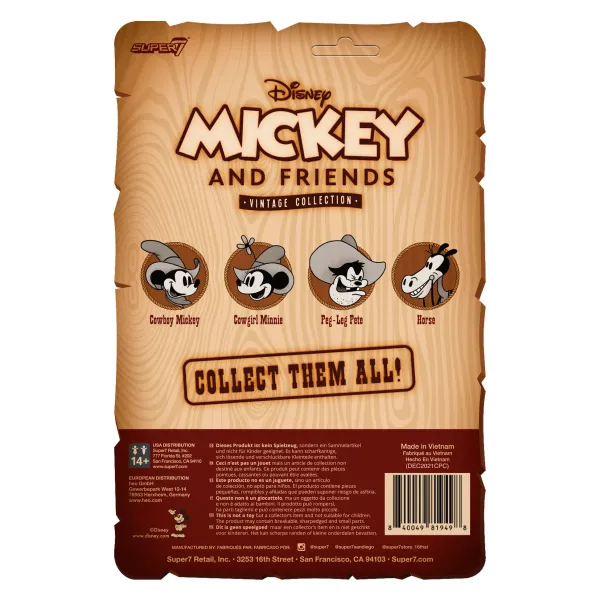 Super7 Disney^Disney Reaction Figures Wave 3 - Vintage Collection - Cowboy Mickey
