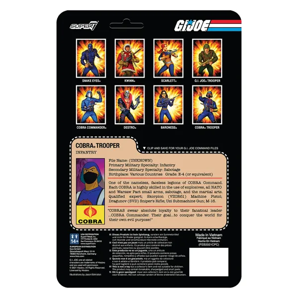Super7 G.I. Joe^G.I. Joe Reaction Figures Wave 1 - Cobra Trooper H-Back (Tan)