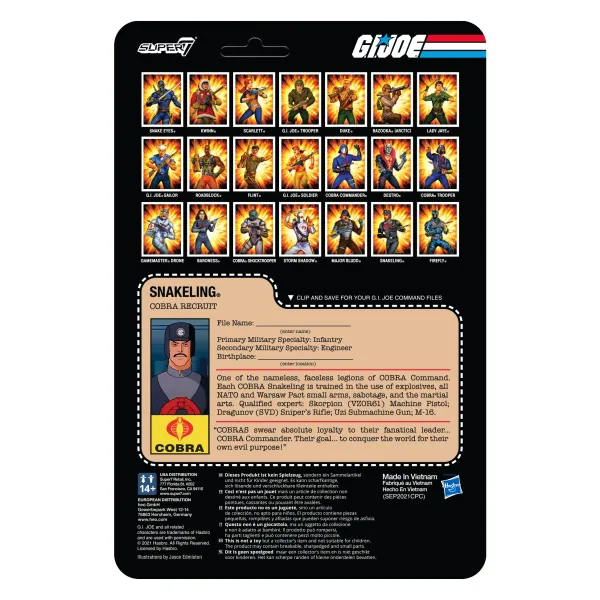 Super7 G.I. Joe^G.I. Joe Reaction Figures Wave 3 - Cobra Snakeling Factory Worker Beard (Tan)