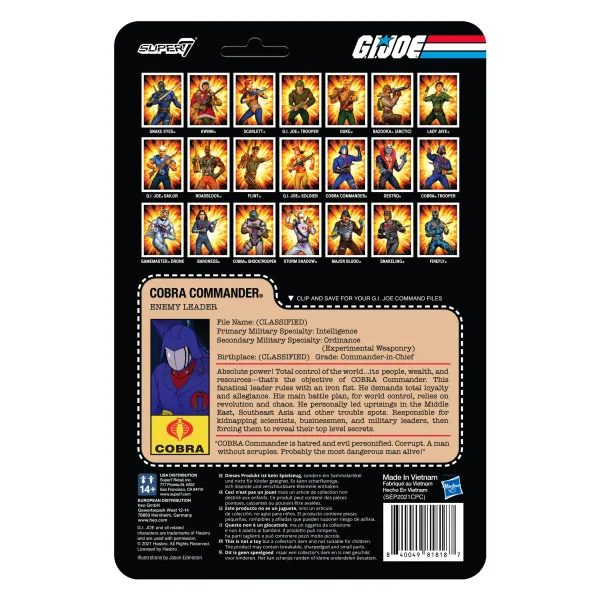 Super7 G.I. Joe^G.I. Joe Reaction Figures Wave 3 - Cobra Commander (Toy Colors)