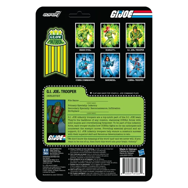 Super7 G.I. Joe^G.I. Joe Reaction Figures Wave 1B - Greenshirt (Glow Patrol)