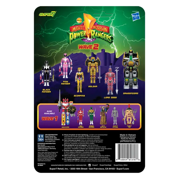 Super7 Mighty Morphin Power Rangers^Mighty Morphin Power Rangers Reaction Figure Wave 2 - Black Ranger