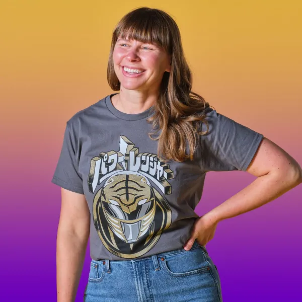 Super7 Mighty Morphin Power Rangers^Mighty Morphin Power Rangers T-Shirts - White Ranger Helmet