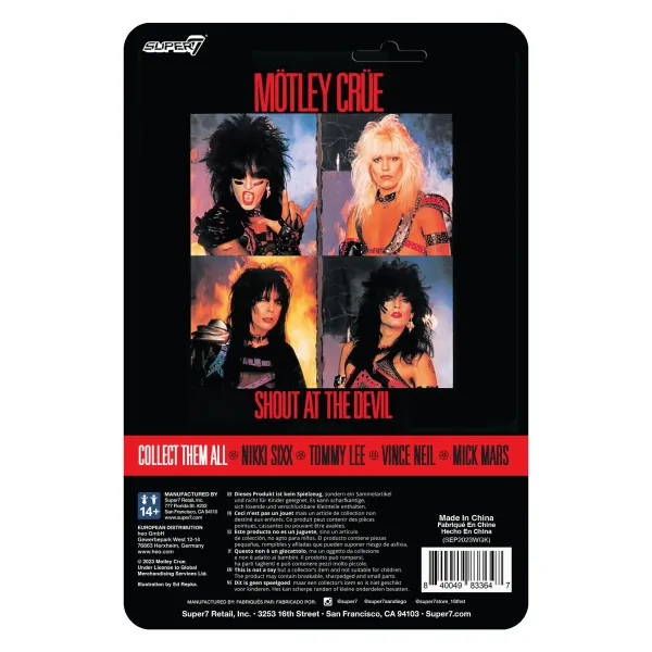 Super7 Motley Crue^Motley Crue Reaction Figures Wave 01 - Nikki Sixx (Shout At The Devil)
