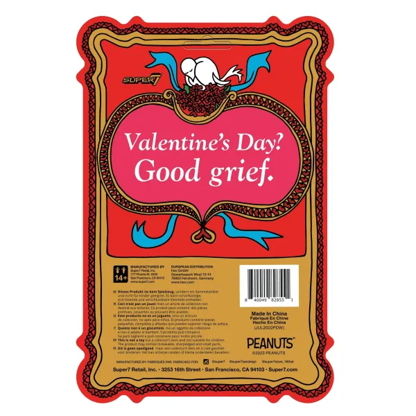 Super7 Peanuts^Peanuts Reaction Figures - I Hate Valentine'S Day Charlie Brown