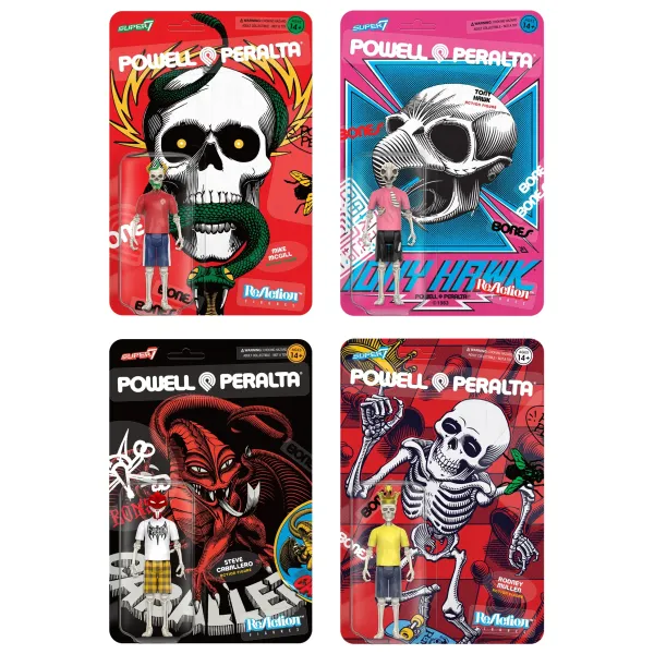 Super7 Powell-Peralta^Powell-Peralta Reaction Figures Wave 2 - Set Of 4