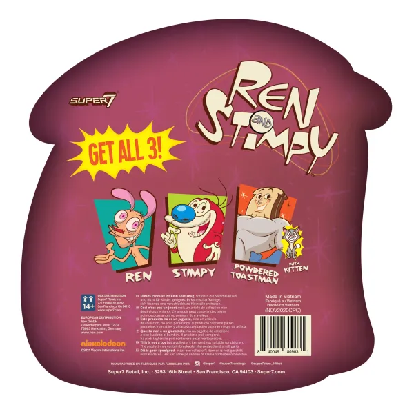 Super7 Ren & Stimpy^Ren & Stimpy Reaction Figure Wave 1 - Powdered Toast Man