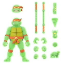Super7 Teenage Mutant Ninja Turtles^Teenage Mutant Ninja Turtles Ultimates! - Michelangelo [Mutagen Ooze Glow] (Pre-Order Exclusive)
