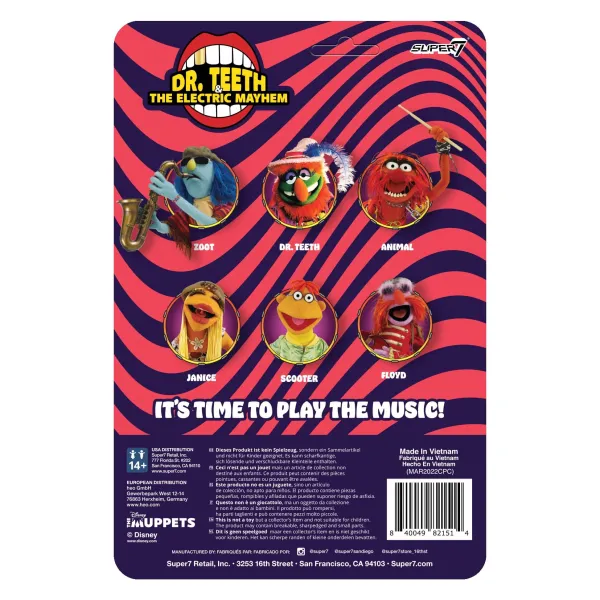 Super7 The Muppets^The Muppets Reaction Figures Wave 1- Electric Mayhem Band - Janice