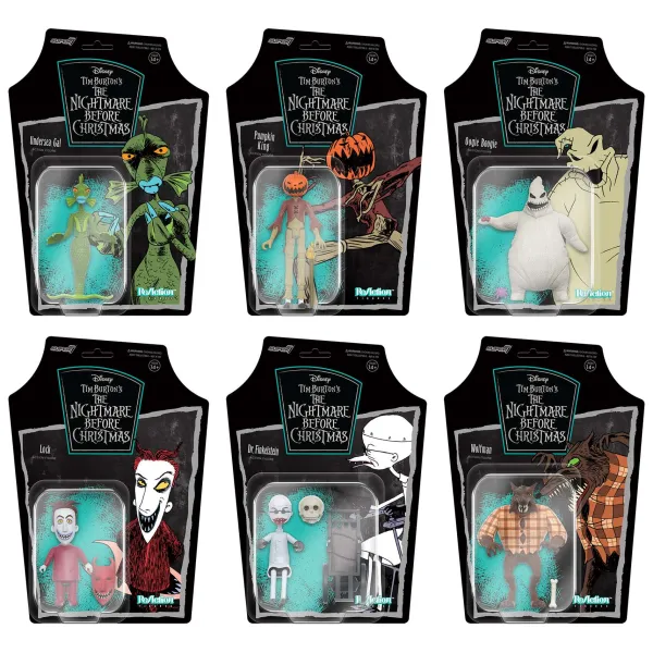 Super7 The Nightmare Before Christmas^The Nightmare Before Christmas Reaction Wave 2 Set Of 6 Figures
