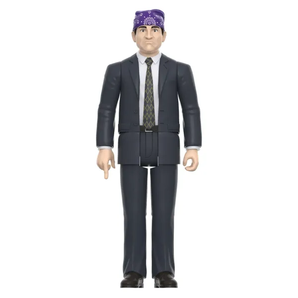 Super7 The Office^The Office Reaction Figures Wave 2 - Michael Scott (Prison Mike), Dwight Schrute (Basketball), Stanley Hudson (Florida), Pam Beesly (Dundie)