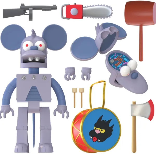 Super7 The Simpsons^The Simpsons Ultimates! Wave 1- Robot Itchy