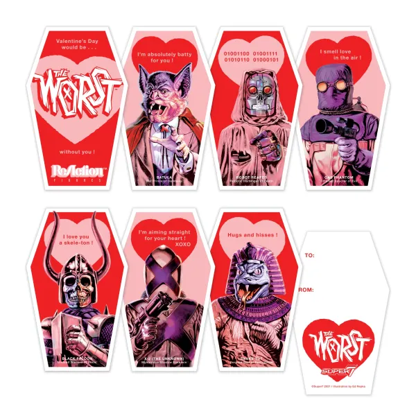 Super7 The Worst^The Worst - Valentine'S Day 2021 Reaction Figure 2-Pack - Batula And Robot Reaper