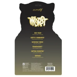 Super7 The Worst^The Worst Reaction Figure - Red Tiger (Monster Glow)