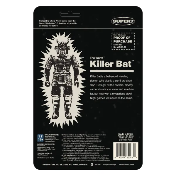 Super7 The Worst^The Worst Reaction Figures Wave 3C - Killer Bat (Monster Glow) Sdcc 22
