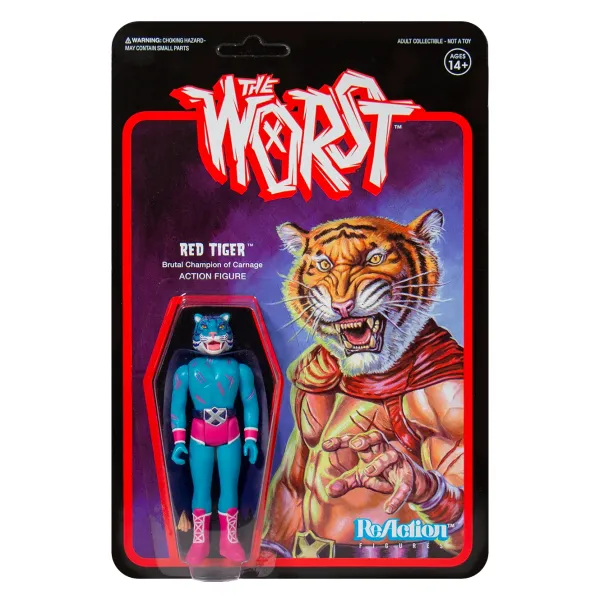 Super7 The Worst^The Worst Reaction Figure - Red Tiger (Color 3)
