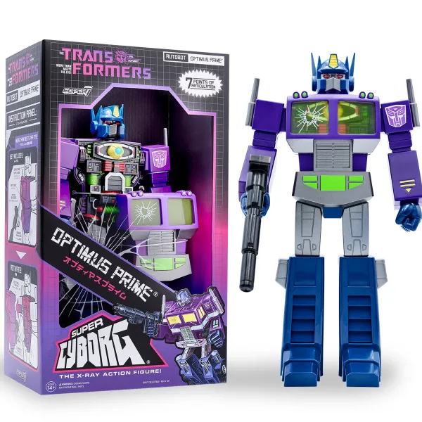 Super7 Transformers^Transformers Super Cyborg - Optimus Prime (Shattered Glass Purple)