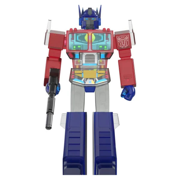 Super7 Transformers^Transformers Super Cyborg - Optimus Prime (Clear Red / Blue)
